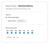 Inbox Pause screenshot displaying a schedule of batched deliveries